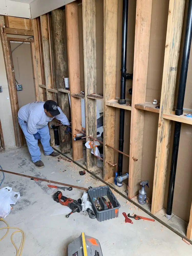 Commercial rough-in plumbing for Water Heater Replacement in Creekside